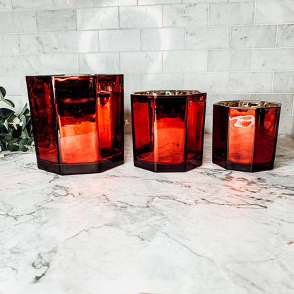 Red Candle Vase - Tampa Home & Garden Store