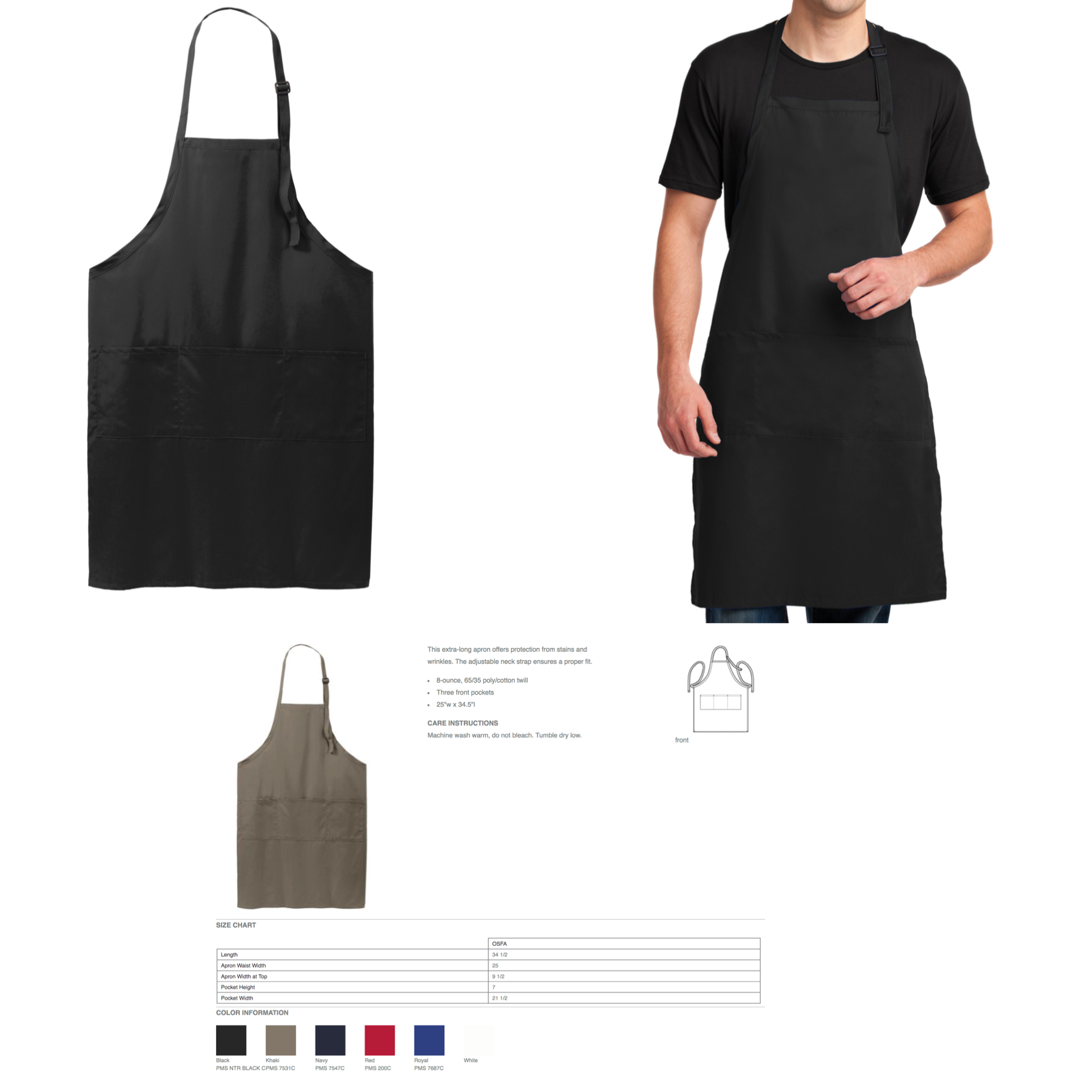 Red Hair Don't Care Embroidered Apron - Craftsman and Canvas Style Options - Tampa Home & Garden Store