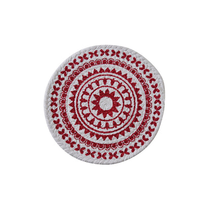 Red Medallion Round Printed Trivet - Tampa Home & Garden Store