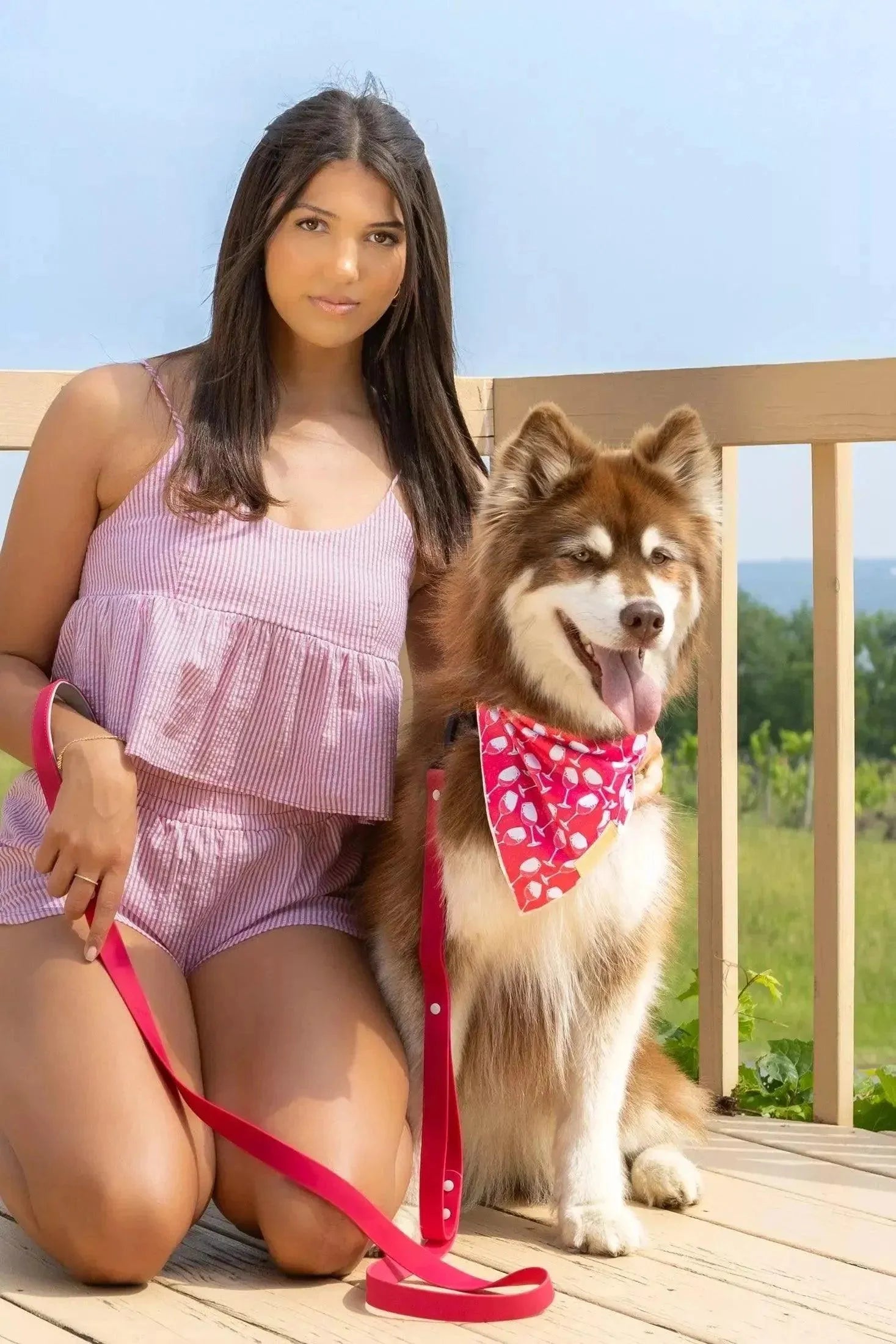 Red Mountain Syrah Dog Bandana & Matching Keychain - Tampa Home & Garden Store