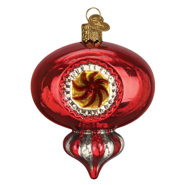Red Peppermint Reflection Ornament - Tampa Home & Garden Store