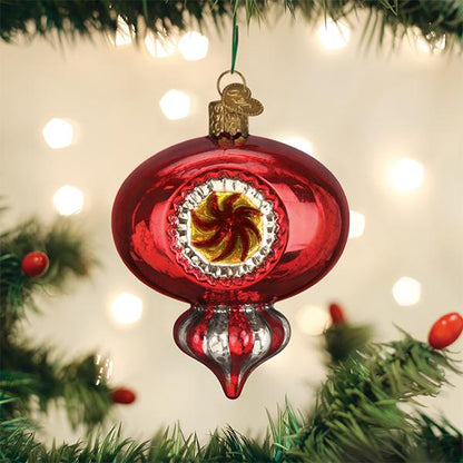 Red Peppermint Reflection Ornament - Tampa Home & Garden Store