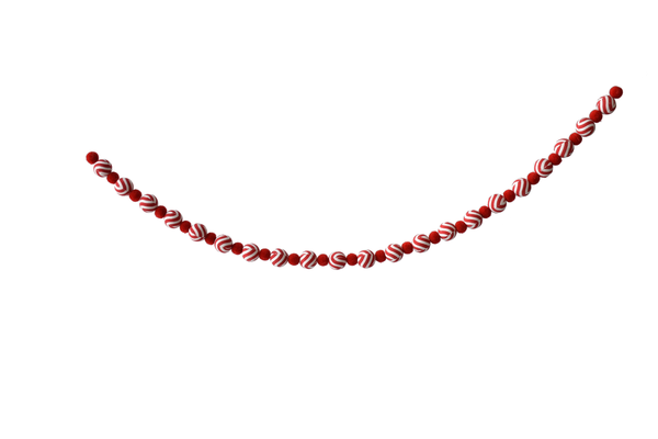 Red & White Candy Garland - Tampa Home & Garden Store