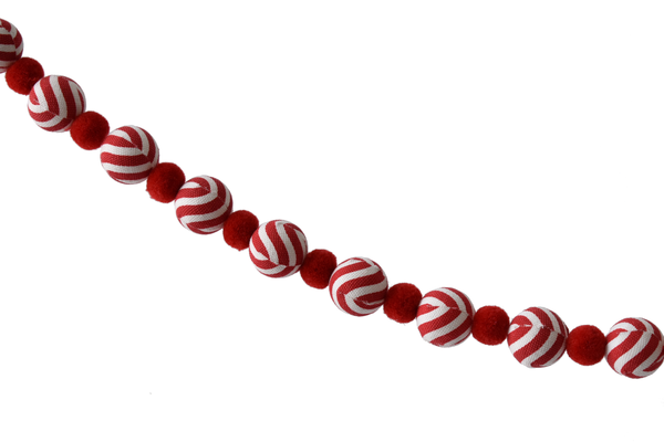 Red & White Candy Garland - Tampa Home & Garden Store