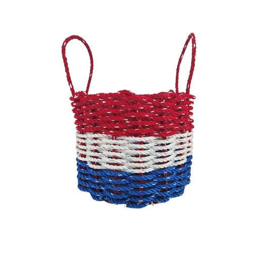 Red White and Blue Lobster Rope Basket - Tampa Home & Garden Store