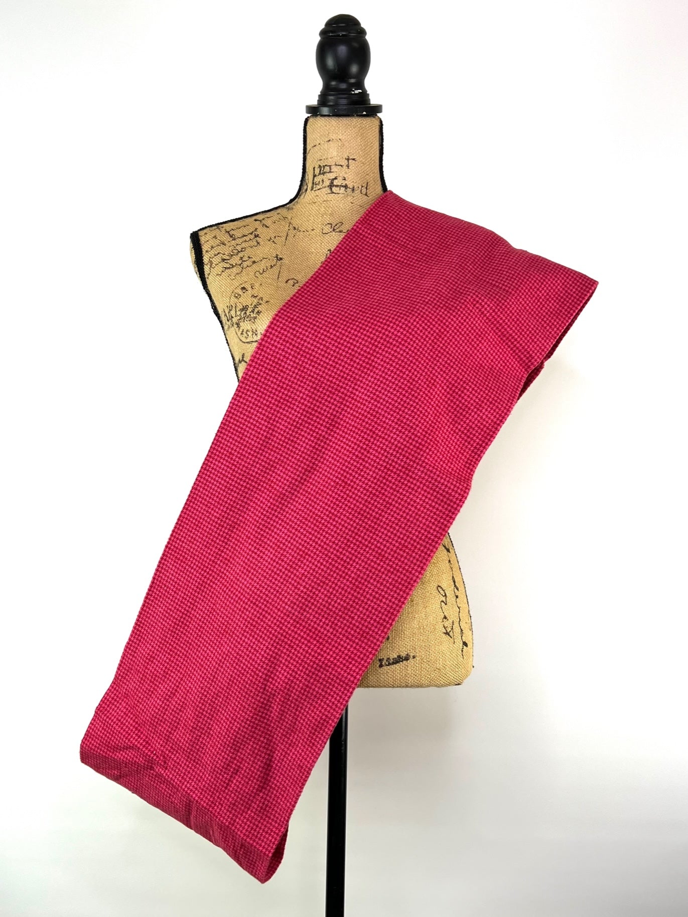 Red and Bright Pink Houndstooth Plaid Flannel Infinity or Blanket Scarf - Tampa Home & Garden Store