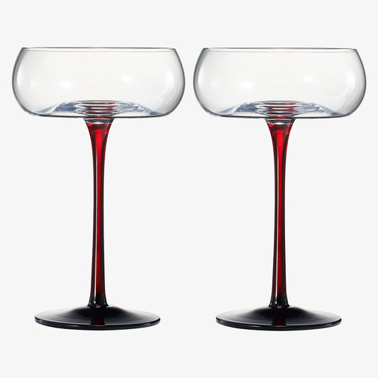 Venice Champagne Coupe Cocktail Glasses Set of 2
