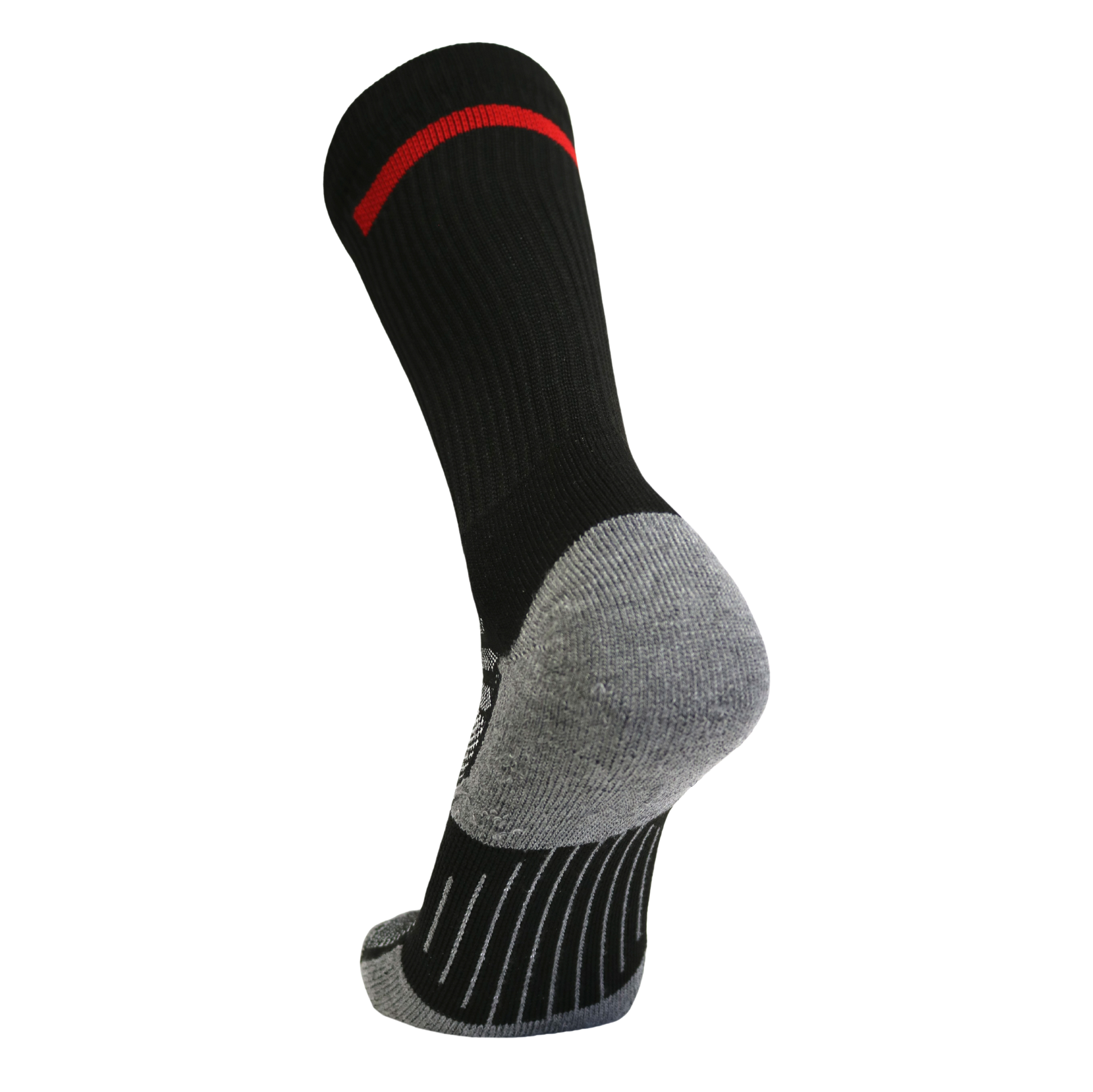 Red Line Crew Sock black with a red stripe, first responder crew sock by Covert Threads on Tampa Home & Garden Store