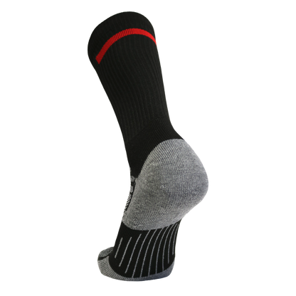 Red Line Crew Sock black with a red stripe, first responder crew sock by Covert Threads on Tampa Home & Garden Store