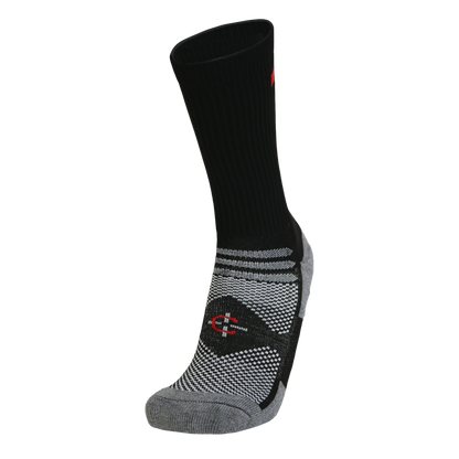 Red Line Crew Sock by Covert Threads, black ribbed first responder sock with red line on Tampa Home & Garden Store
