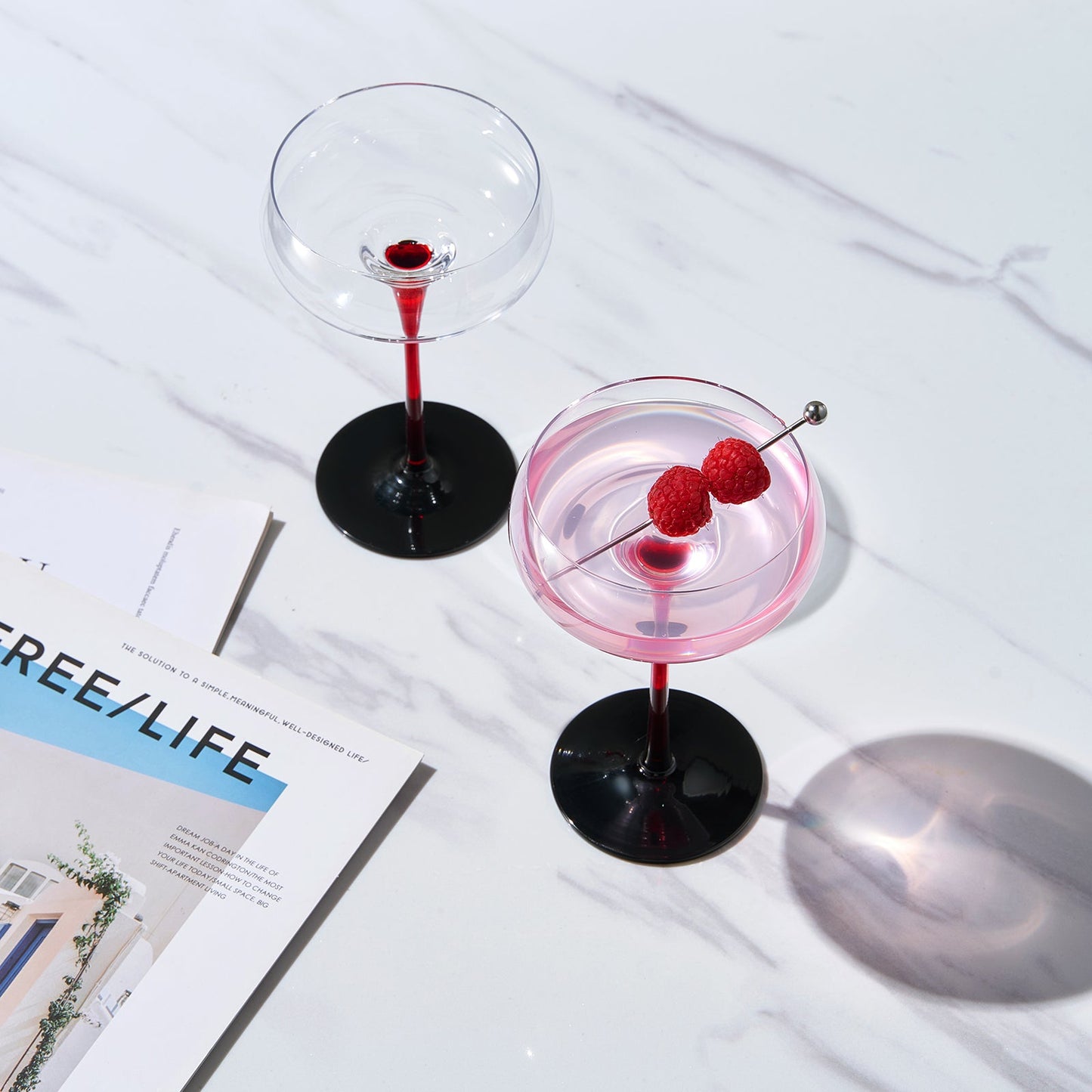 Venice Champagne Coupe Cocktail Glasses Set of 2