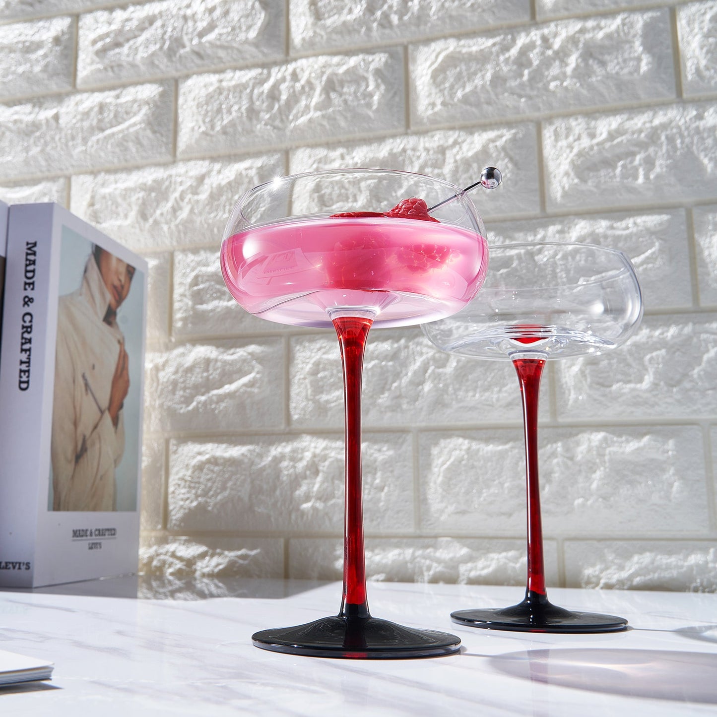 Venice Champagne Coupe Cocktail Glasses Set of 2