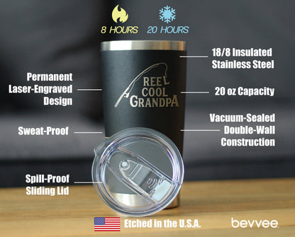 Reel Cool Grandpa - 20 oz Coffee Tumbler - Tampa soil911.com