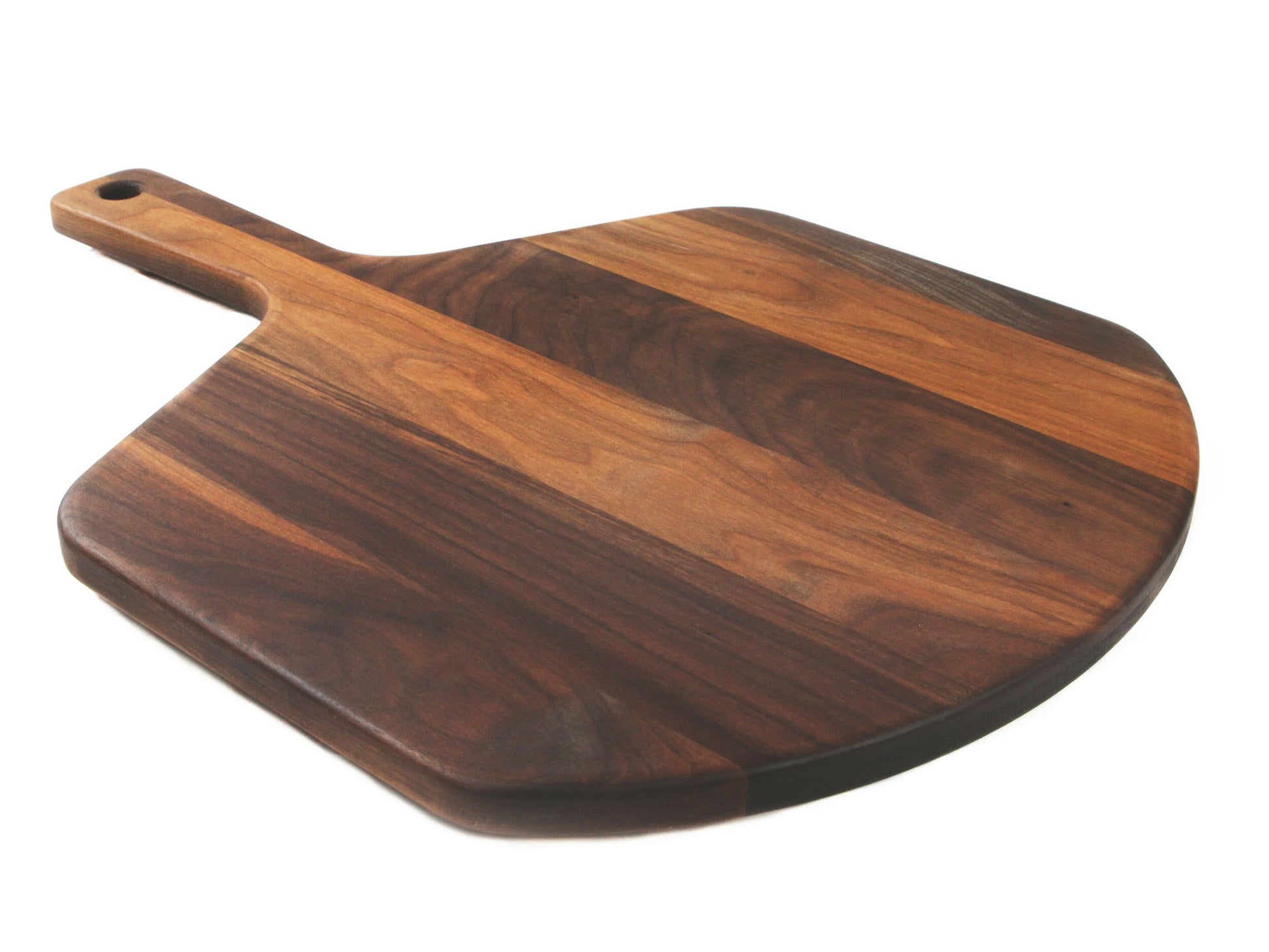 Walnut wood pizza peel 22x16 paddle with handle hole by Refine Kitchenware, USA made on Tampa Home & Garden Store