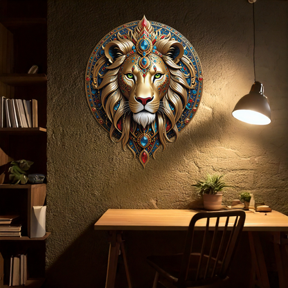 Regal Lion Mandala Wall Art – Royal Jungle Vibes Decor-KAFUVM026 - Tampa Home & Garden Store