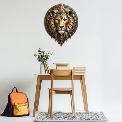 Regal Lion Mandala Wall Art – Royal Jungle Vibes Decor-KAFUVM026 - Tampa Home & Garden Store