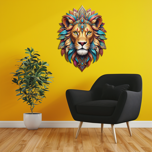 Regal Lion Metal Wall Art – Tribal Vibes, Fierce Style-KAFUVM029 - Tampa Home & Garden Store