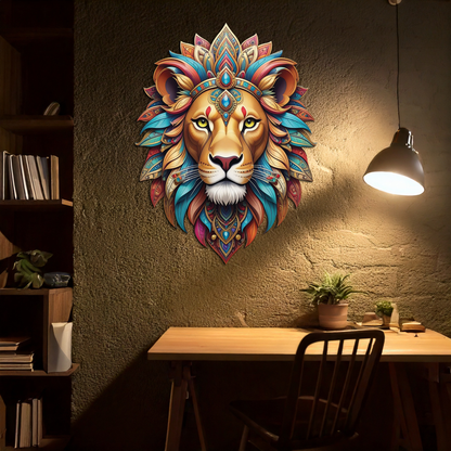 Regal Lion Metal Wall Art – Tribal Vibes, Fierce Style-KAFUVM029 - Tampa Home & Garden Store