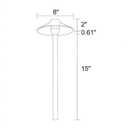 Rein Brown Brass Path Light Low Voltage Outdoor Lighting - Tampa Home & Garden Store
