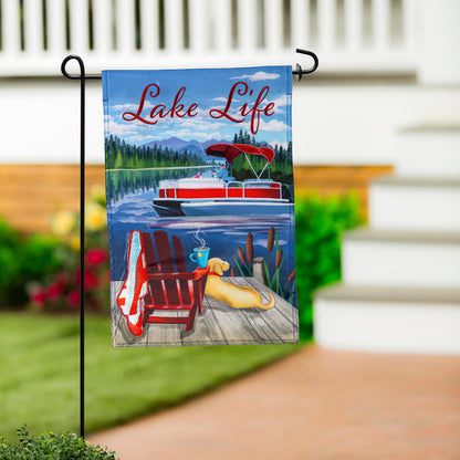 Relax You Are On Lake Time Applique Garden Flag - Tampa Home & Garden Store