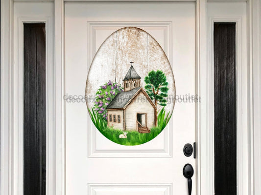 Religious Easter, Easter Egg Sign, Easter Sign, wood sign, Door Hanger, DECOE-W-422, 22" Door Hanger - Tampa Home & Garden Store