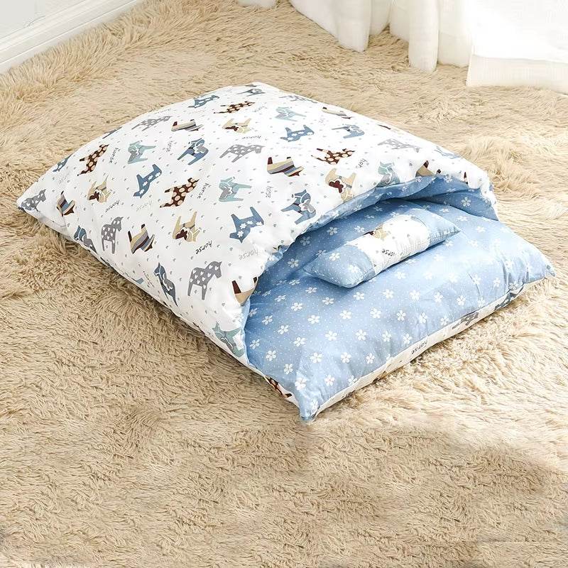 Removable Dog Cat Bed Cat Sleeping Bag Sofas Mat Winter Warm Cat House Small Pet Bed Puppy Kennel Nest Cushion Pet Sofa Products - Tampa Home & Garden Store