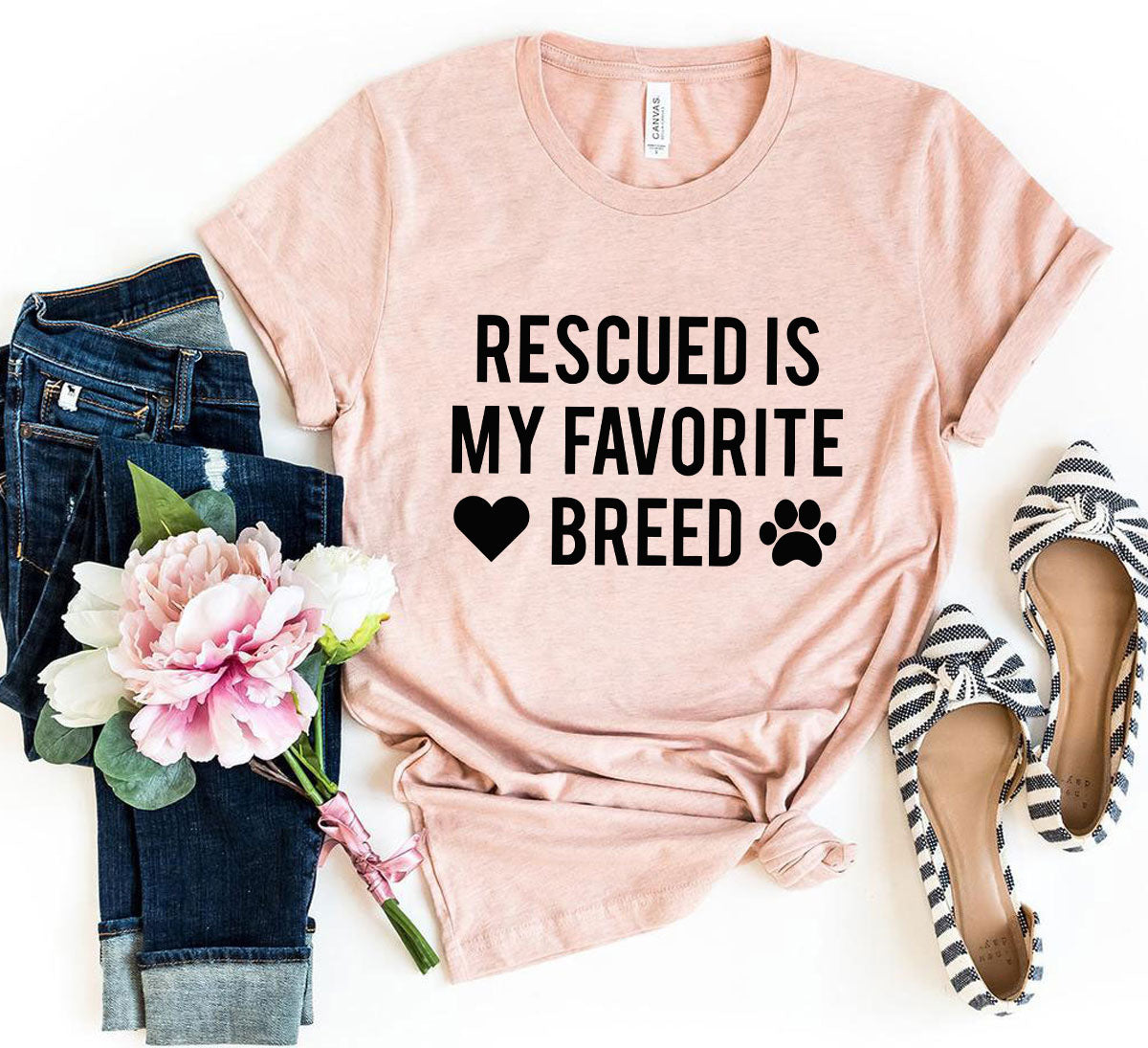 Rescued Is My Favorite Place T-Shirt - Tampa Home & Garden Store