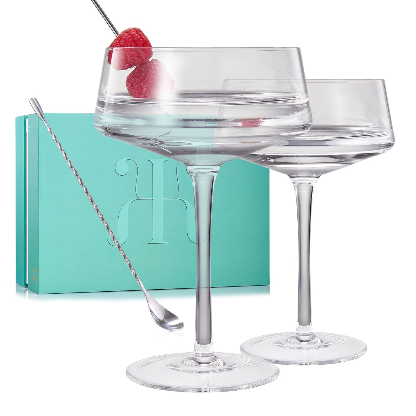 Set of Two Spritz Martini Cocktail Glasses