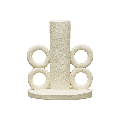 Resin Taper Candle Holder with Handles, Volcano Finish - Tampa Home & Garden Store