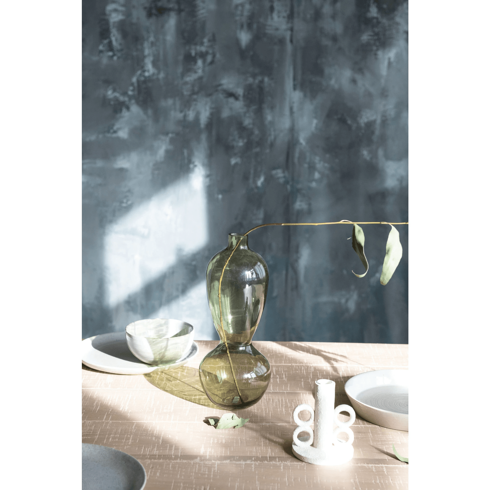Resin Taper Candle Holder with Handles, Volcano Finish - Tampa Home & Garden Store
