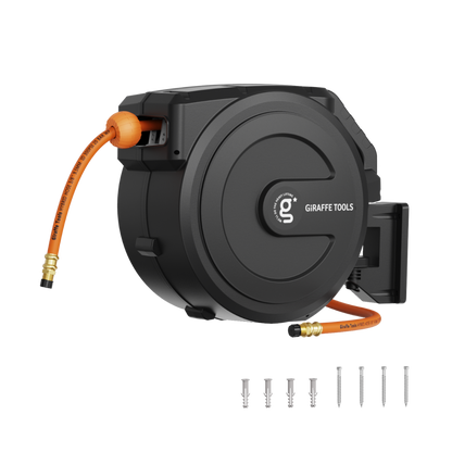 Retractable Air Hose Reel-PP Housing-3/8in-50ft - Tampa Home & Garden Store