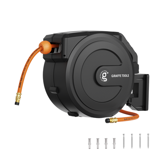 Retractable Air Hose Reel-PP Housing-3/8in-50ft - Tampa Home & Garden Store