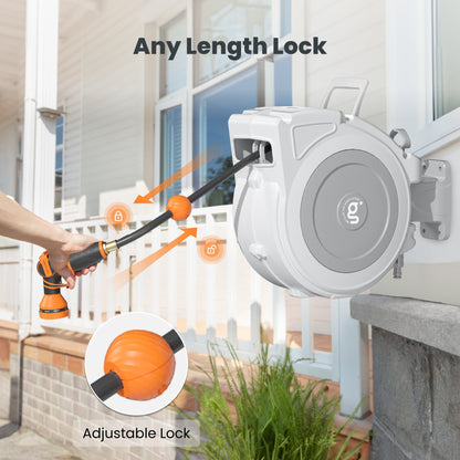 Retractable Garden Hose Reel-1/2 in-65ft - Tampa Home & Garden Store