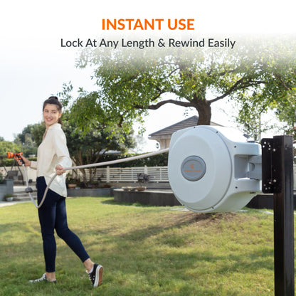 Retractable Garden Hose Reel-5/8 in-65ft - Tampa Home & Garden Store