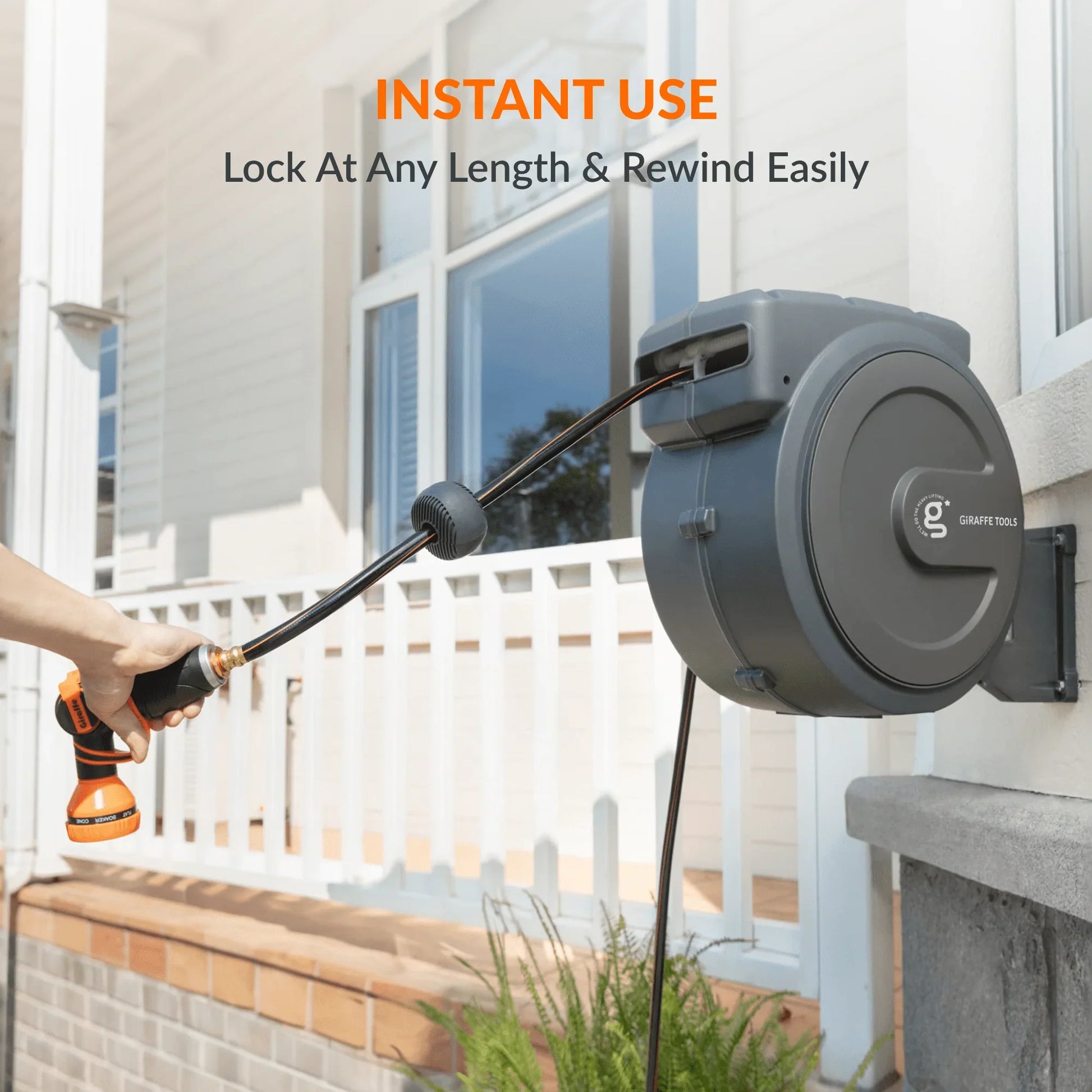 Retractable Garden Hose Reel 65ft-155ft - Tampa Home & Garden Store