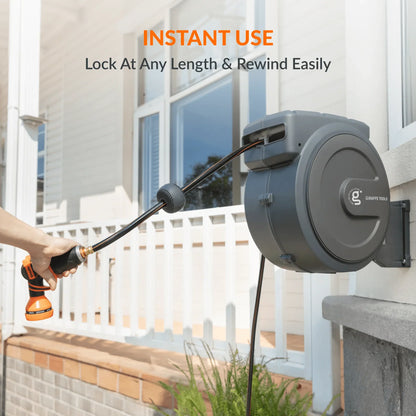 Retractable Garden Hose Reel 65ft-155ft - Tampa Home & Garden Store