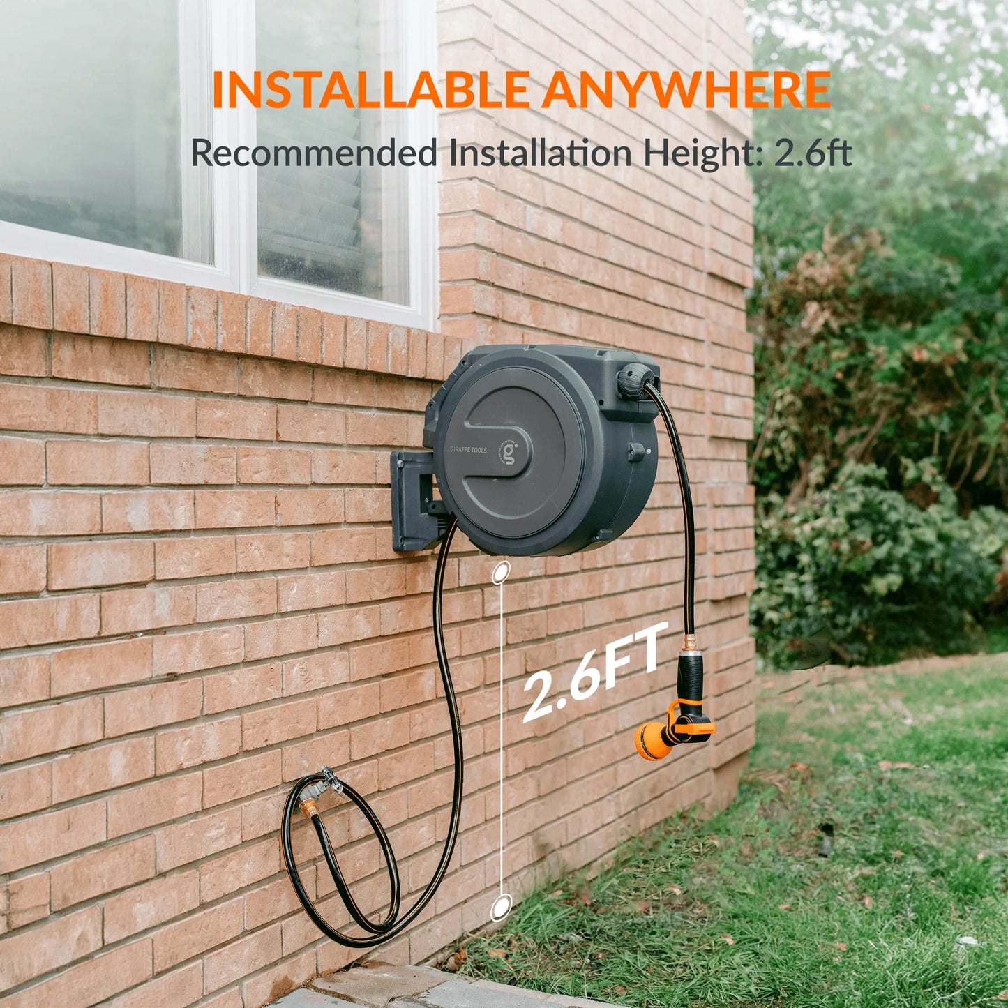 Retractable Garden Hose Reel 65ft-155ft - Tampa Home & Garden Store