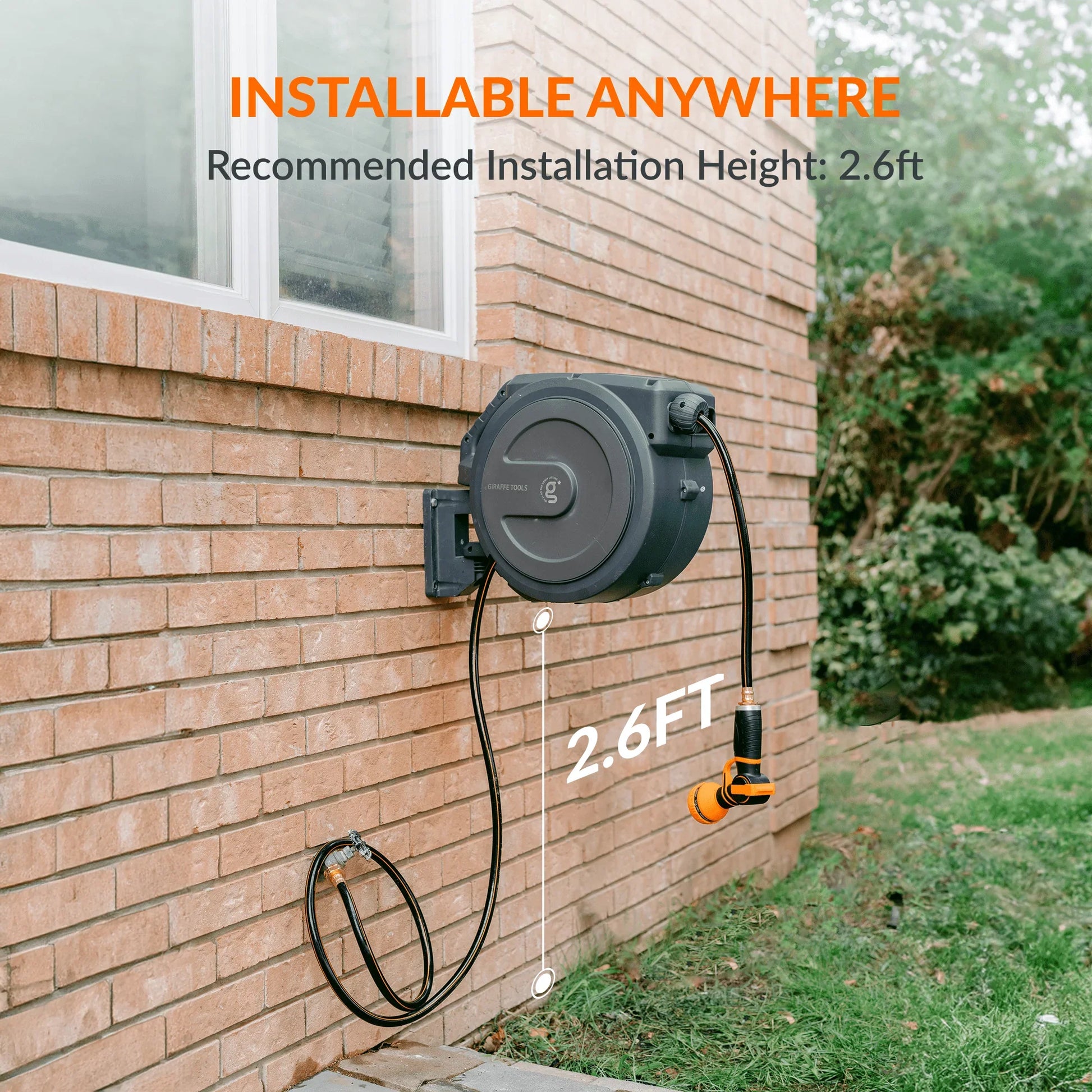 Retractable Garden Hose Reel 65ft-155ft - Tampa Home & Garden Store
