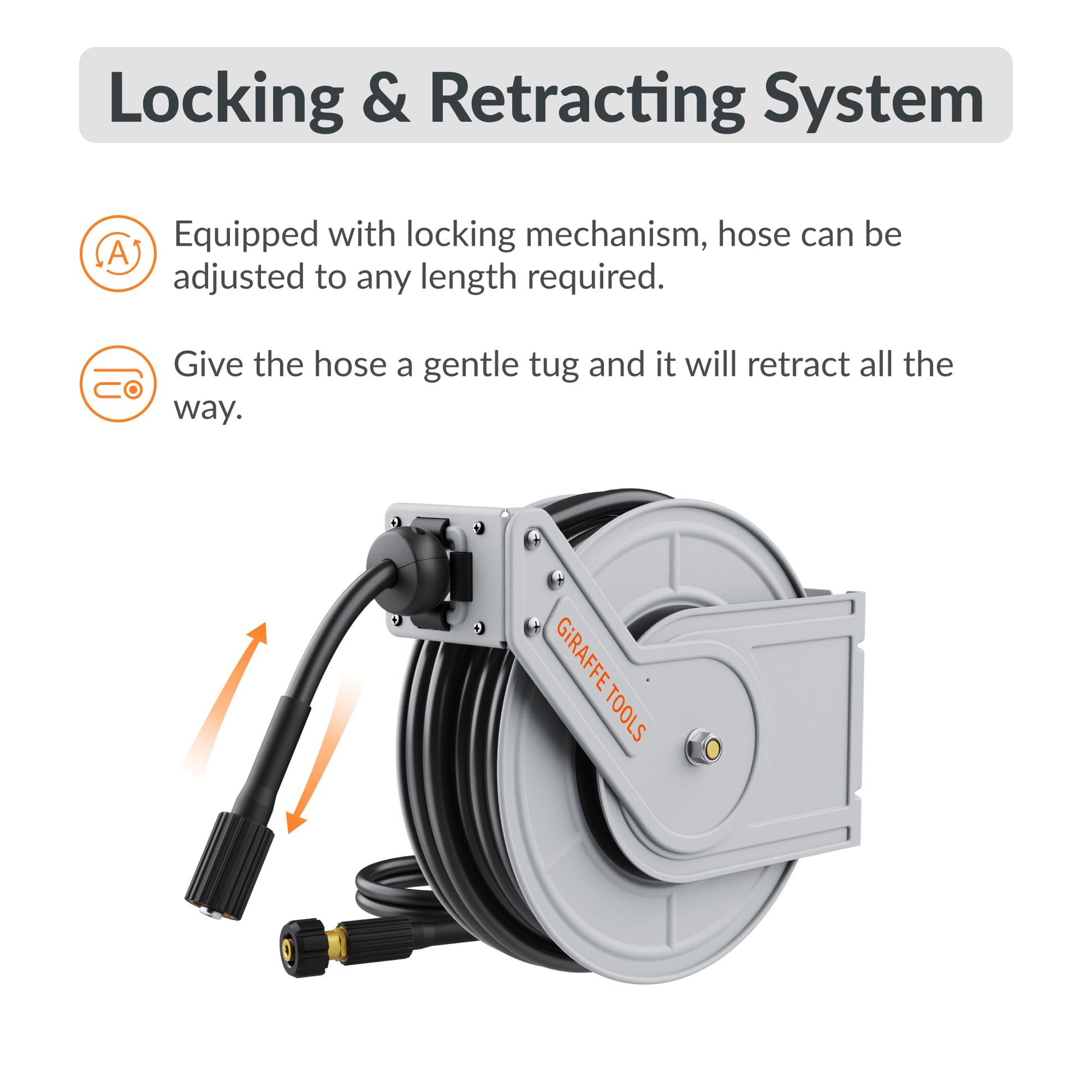 Retractable Pressure Hose Reel-1/4in - Tampa Home & Garden Store