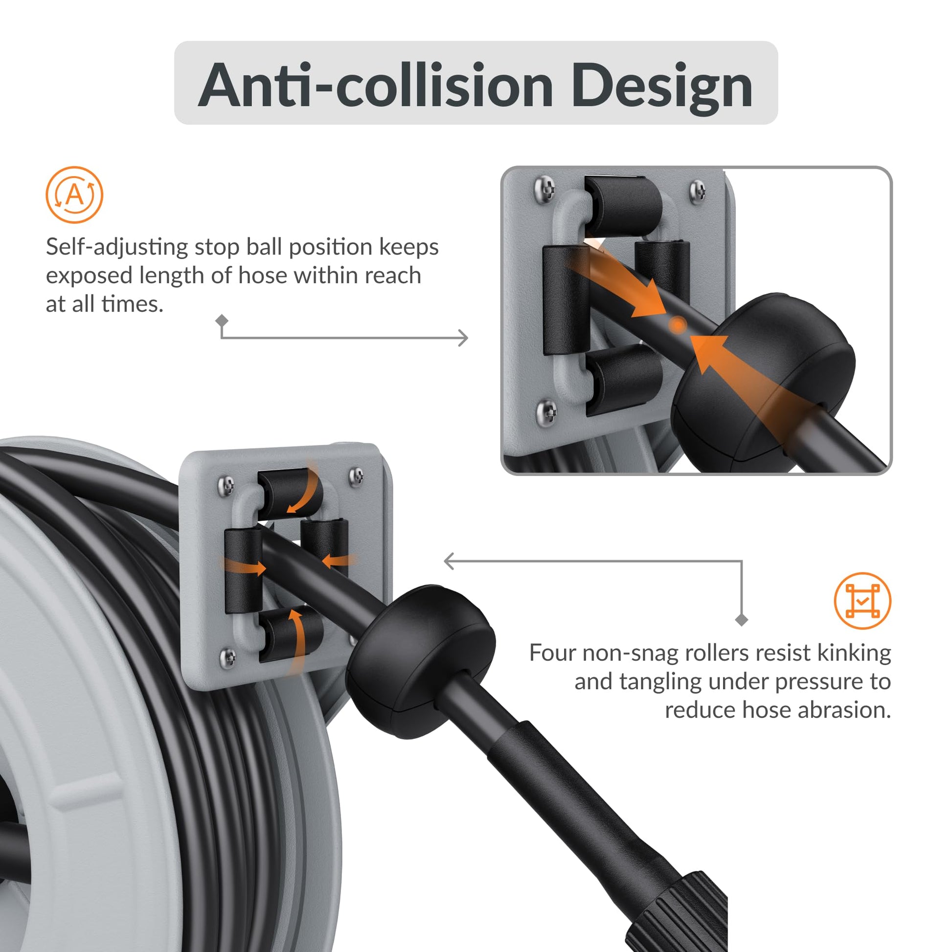 Retractable Pressure Hose Reel-1/4in - Tampa Home & Garden Store