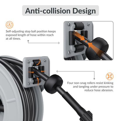 Retractable Pressure Hose Reel-1/4in - Tampa Home & Garden Store