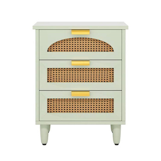 Retro Mid-Century Modern 3 Drawer Bedside Table Nightstand in Mint Green - Tampa Home & Garden Store