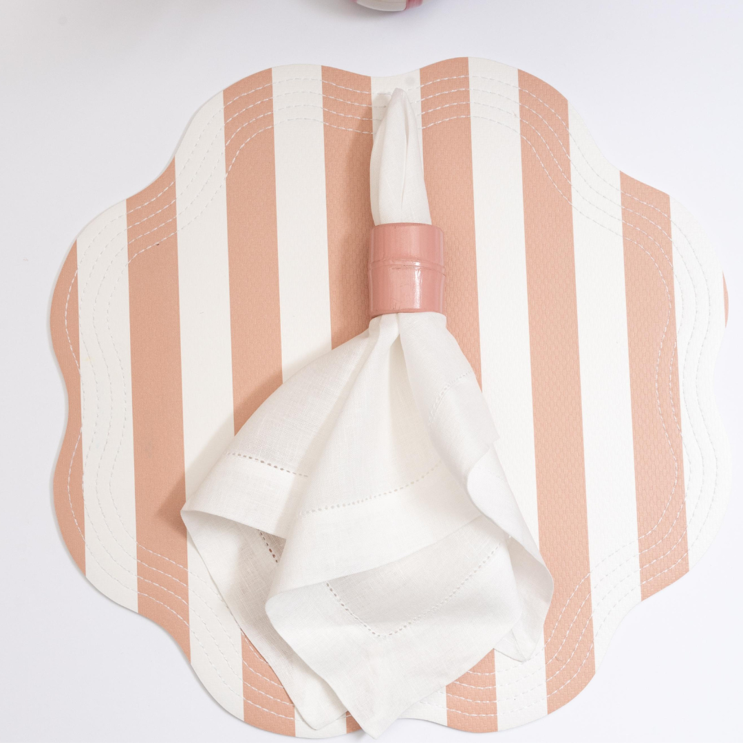 Retro Pink Striped Placemat - Tampa Home & Garden Store