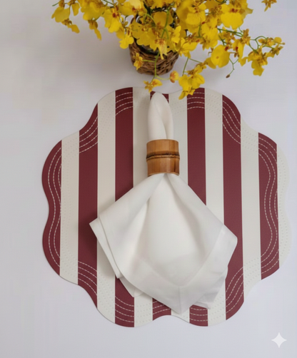 Retro Pink Striped Placemat