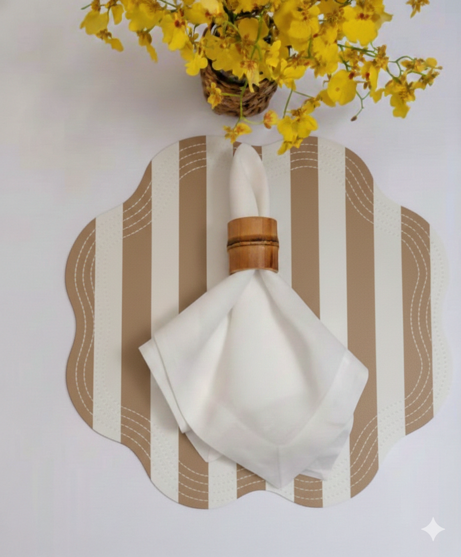 Retro Pink Striped Placemat