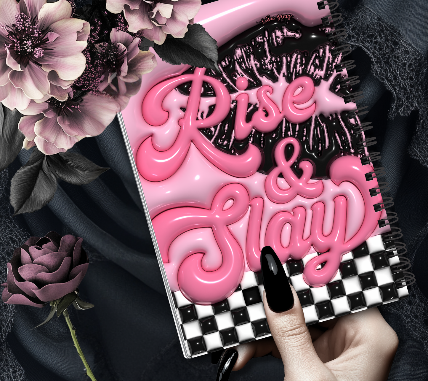 Retro Rise & Slay Lips Reusable Sticker Book, Boujie Vibe Sticker Album, Perfect Gift to Personalize for Sticker Collectors - Tampa Home & Garden Store