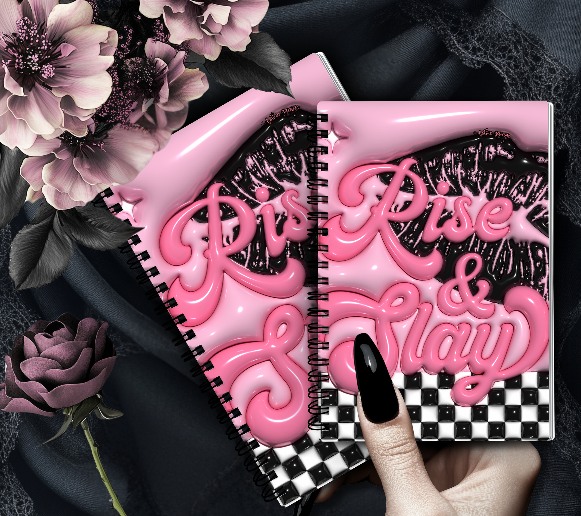 Retro Rise & Slay Lips Reusable Sticker Book, Boujie Vibe Sticker Album, Perfect Gift to Personalize for Sticker Collectors - Tampa Home & Garden Store