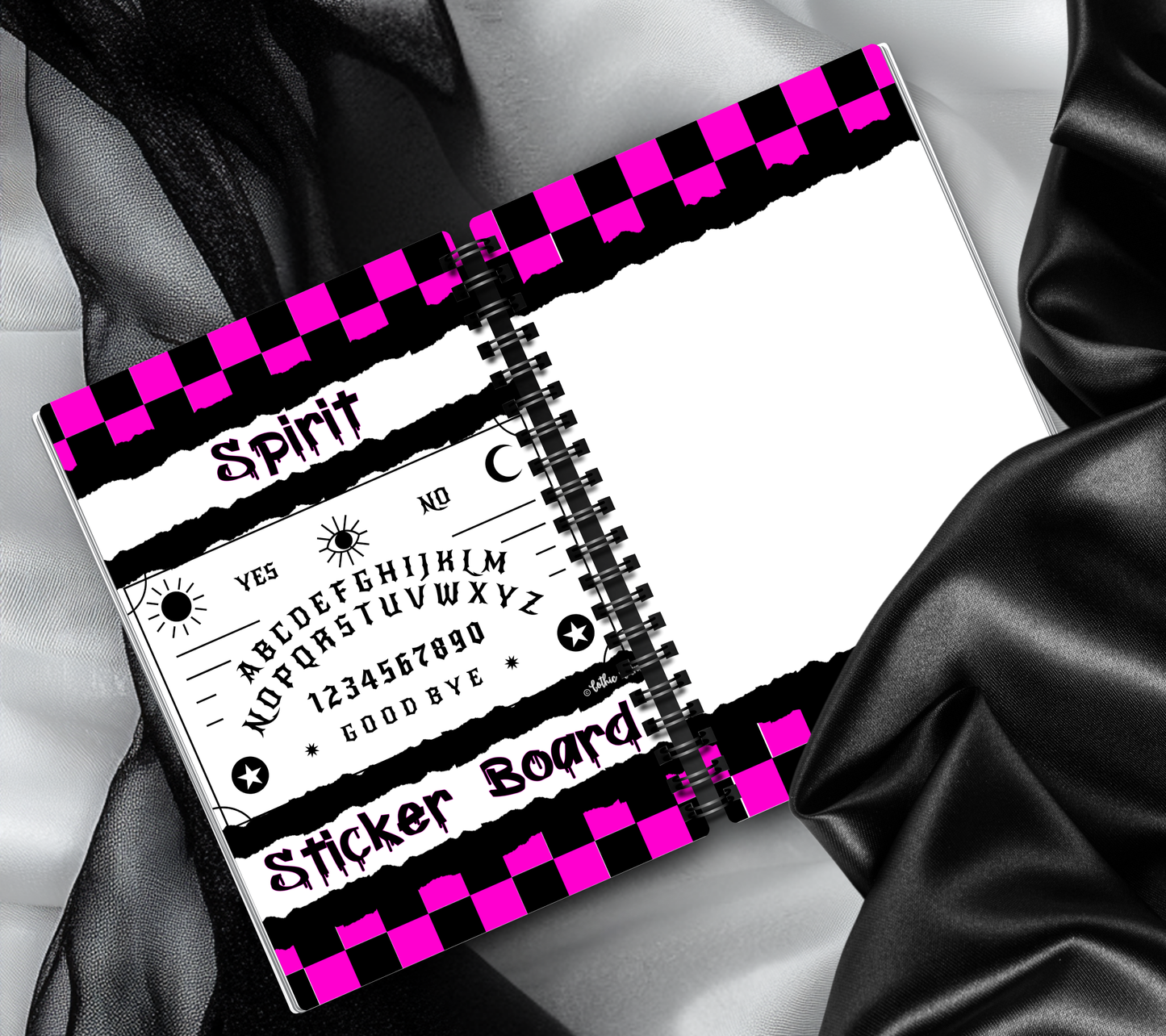 Retro Spirit Board Reusable Sticker Book, Gothic Vibe Sticker Album, Perfect Gift to Personalize for Goth Lovers & Sticker Collectors - Tampa Home & Garden Store