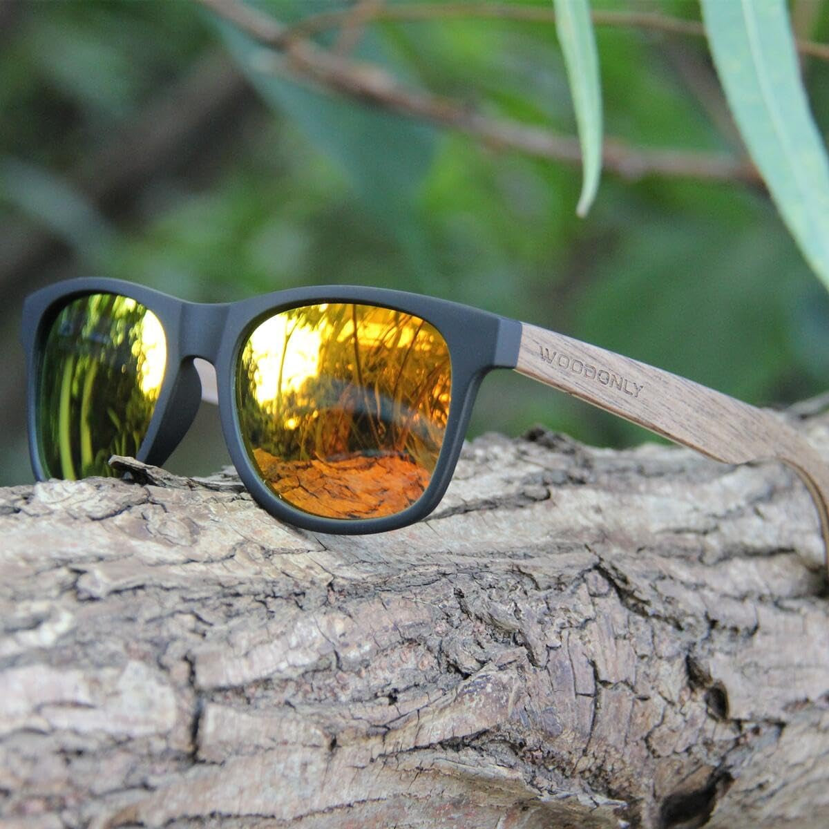 Retro Wood Polarized Sunglasses - Cool Style Matte Finish Frame with Wooden Temple for Men and Women Perfect Gifts - Tampa Home & Garden Store