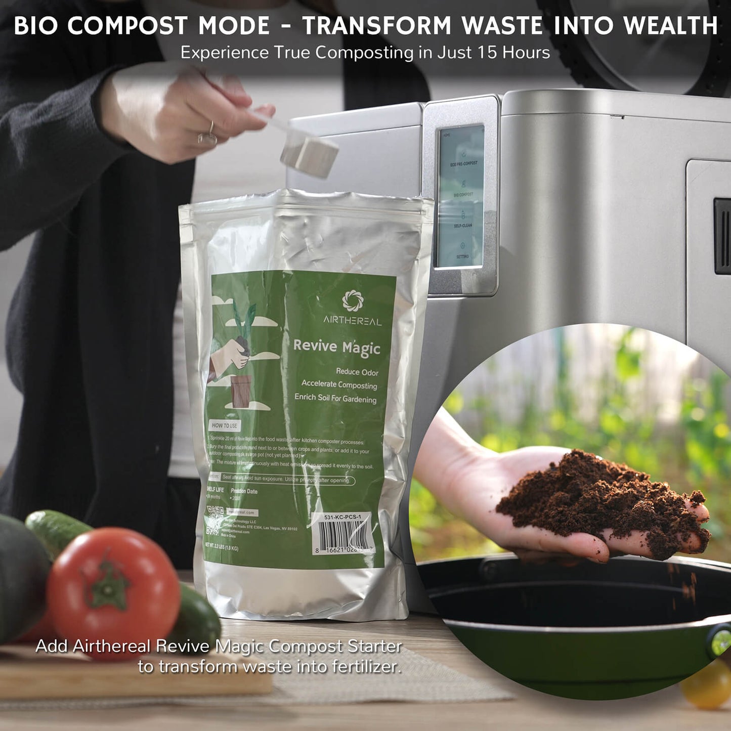 Composteur de cuisine Revive R800 5L WiFi